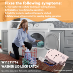 W11371714 Washer Lid Lock Latch for Whirlpool & Kenmore replacement part